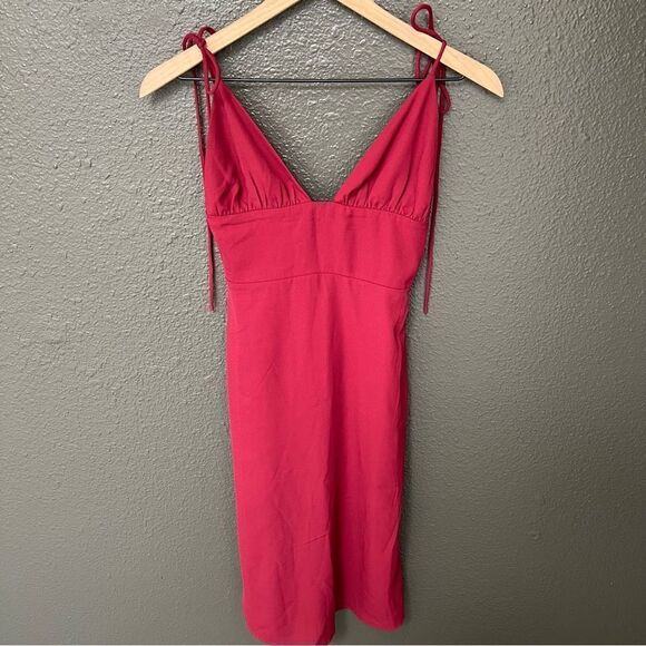 NWT Revolve x About Us Chloe Dress in Wine Red | size xxs - Picture 4 of 10